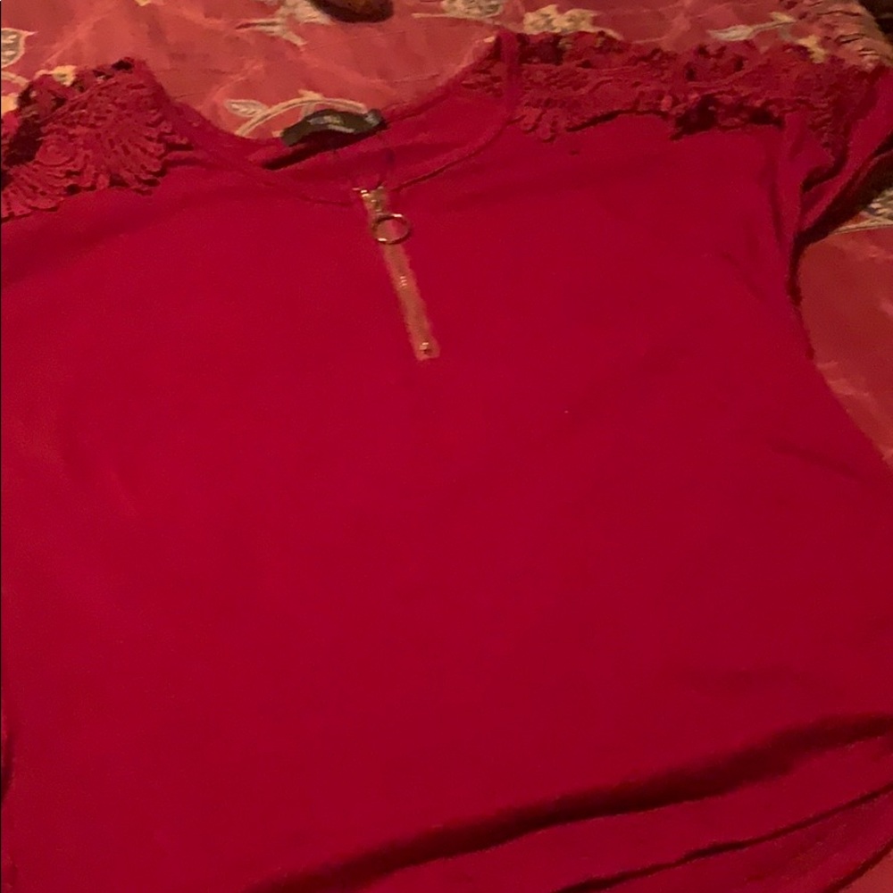 Mesh shirt sleeve top